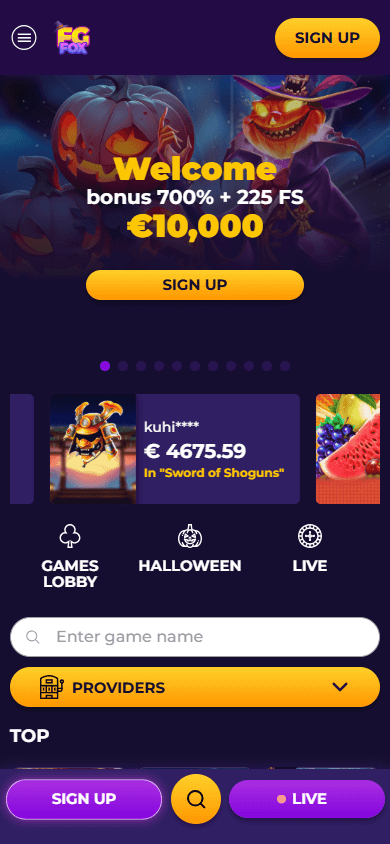 FgFox Casino Mobile screenshot